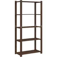 vidaXL Opbergrek 5-laags 80x38x170 cm massief grenenhout bruin
