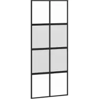 vidaXL Schuifdeur 90x205 cm gehard glas en aluminium zwart