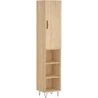 vidaXL Hoge kast 34,5x34x180 cm bewerkt hout sonoma eikenkleurig