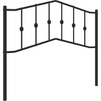 vidaXL Vervangend hoofdbord 107 cm metaal zwart