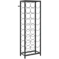 vidaXL Wijnrek voor 27 flessen 34x18x100 cm smeedijzer zwart