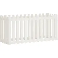 vidaXL Plantenbak verhoogd hekontwerp 150x50x70 cm grenenhout wit
