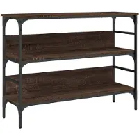 vidaXL Wandtafel 100x32x75 cm bewerkt hout bruin eikenkleur