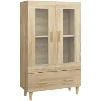 vidaXL Hoge kast 70x31x115 cm bewerkt hout sonoma eikenkleurig