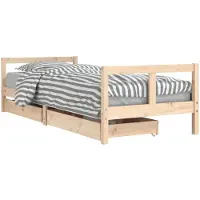 vidaXL Kinderbedframe met lades 80x200 cm massief grenenhout