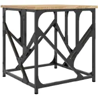 vidaXL Salontafel 45x45x47,5 cm bewerkt hout sonoma eikenkleurig