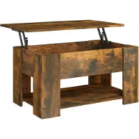 vidaXL Salontafel 79x49x41 cm bewerkt hout gerookt eikenkleurig
