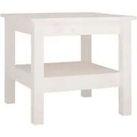 vidaXL Salontafel Wit 45x45x40 cm Massief grenenhout