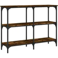 vidaXL Wandtafel 100x29x75 cm bewerkt hout gerookt eikenkleurig