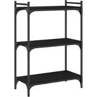 vidaXL Boekenkast 3-laags 60x30x86 cm bewerkt hout zwart