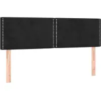 vidaXL Hoofdborden 144x5x78/88 cm fluweel zwart