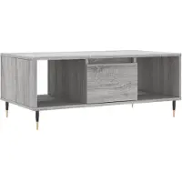 vidaXL Salontafel 90x50x36,5 cm bewerkt hout grijs sonoma