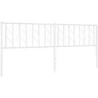 vidaXL Vervangend hoofdbord 200 cm metaal wit