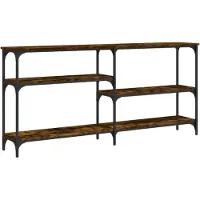 vidaXL Wandtafel 160x29x75 cm bewerkt hout gerookt eikenkleurig