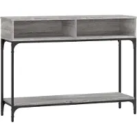 vidaXL Wandtafel 100x30,5x75 cm bewerkt hout grijs sonoma eikenkleurig