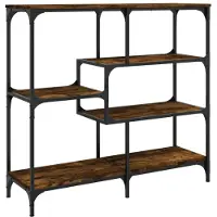 vidaXL Wandtafel 103x32x95 cm bewerkt hout gerookt eikenkleurig