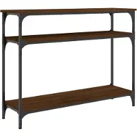 vidaXL Wandtafel 100x29x75 cm bewerkt hout bruin eikenkleur
