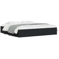 vidaXL Bedframe met lades bewerkt hout zwart 180x200 cm