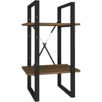 vidaXL Boekenkast 2-laags 40x30x70 cm bewerkt hout bruin eikenkleur
