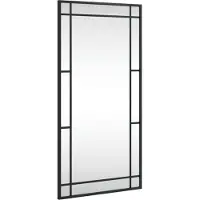 vidaXL Wandspiegel rechthoekig 40x80 cm ijzer zwart