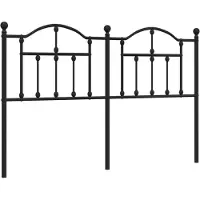 vidaXL Vervangend hoofdbord 135 cm metaal zwart