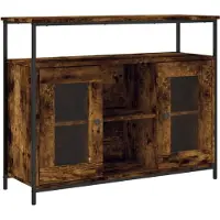 vidaXL Dressoir 100x35x80 cm bewerkt hout gerookt eikenkleurig