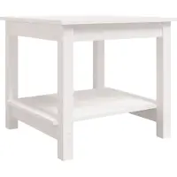 vidaXL Salontafel 50x50x45 cm massief grenenhout wit