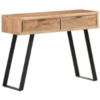 vidaXL Wandtafel met natuurlijke rand 100x35x76 cm massief acaciahout