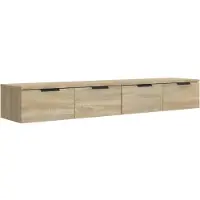 vidaXL Wandkasten 2 st 68x30x20 cm bewerkt hout gerookt eiken