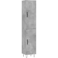 vidaXL Hoge kast 34,5x34x180 cm bewerkt hout betongrijs