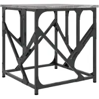 vidaXL Salontafel 45x45x47,5 cm bewerkt hout grijs sonoma