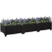 vidaXL Plantenbak verhoogd 120x40x23 cm polypropyleen