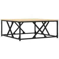 vidaXL Salontafel 70x70x30 cm bewerkt hout sonoma eikenkleurig