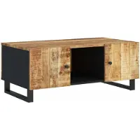 vidaXL - Salontafel - 100x54x40 - cm - massief - mangohout - en - bewerkt - hout