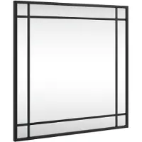 vidaXL Wandspiegel vierkant 50x50 cm ijzer zwart