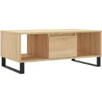vidaXL Salontafel 90x50x36,5 cm bewerkt hout sonoma eikenkleurig