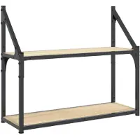 vidaXL Wandplank met 2 lagen Sonoma eikenhout 60x21x51 cm