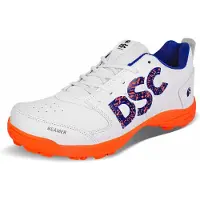 DSC Beamer Cricket Schoen Voor Mannen & Jongens (Lichtgewicht | Economisch | Duurzaam | Maat Uk: 11) (Fluro Oranje-Wit)