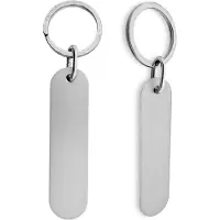 Combicraft Victor Label hotel sleutelhanger zilver - 78 x 20 mm - 5 stuks