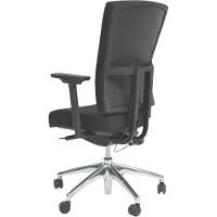 Schaffenburg 400-NPR Comfort Bureaustoel | Ergonomische Bureaustoel | NPR 1813 | 4D Armleuningen | Verstelbare Lendensteun | Gepolijst Aluminium Voetkruis | Zwart