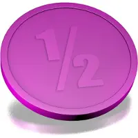 Combicraft Plastic 1/2 Consumptiemunten Paars - Ø29mm - 250 stuks