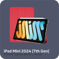 Cazy tablet Hoes geschikt voor iPad Mini 7 (2024) - TriFold Bookcase - Rood