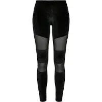Urban Classics Dames/Dames Tech Velvet Mesh Legging (Zwart)