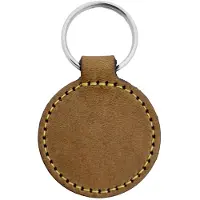 Combicraft Blanco leren sleutelhanger rond 45mm - 10 stuks