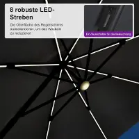 Laura Zweefparasol 300x300 cm met LED Verlichting – 360° Draaibaar, Aluminium Tuinparasol met Zonnepaneel, UV-bestendig & Waterafstotend, Vierkant Grijs –