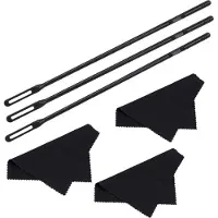 INF Fluit Reinigingsset met Reinigingsstaaf en Doek Black