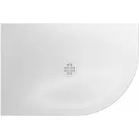 Crosswater Creo Offset Kwartronde Douchebak - 800x1200 RH - 25mm - glans wit CRQ800X1200RHW