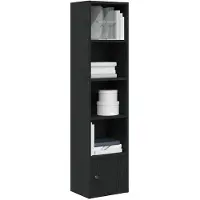 vidaXL Boekenkast 31x24x127 cm bewerkt hout zwart eikenkleurig