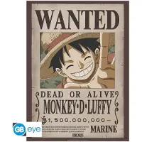 Abystyle One piece poster - Luffy wanted poster - One piece anime - One piece poster - Luffy One piece - 42 x 29 cm