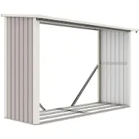 G21 Houtopslag WOH, 335 - 242 x 89 cm, grijs, artikelnummer 63900504